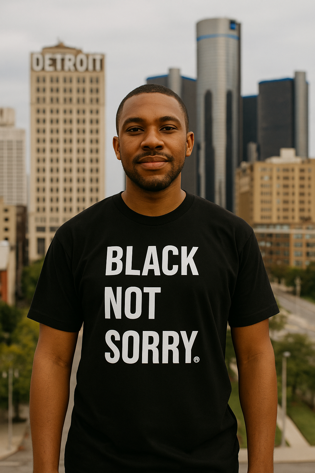 Black Not Sorry Shirt (Black)*