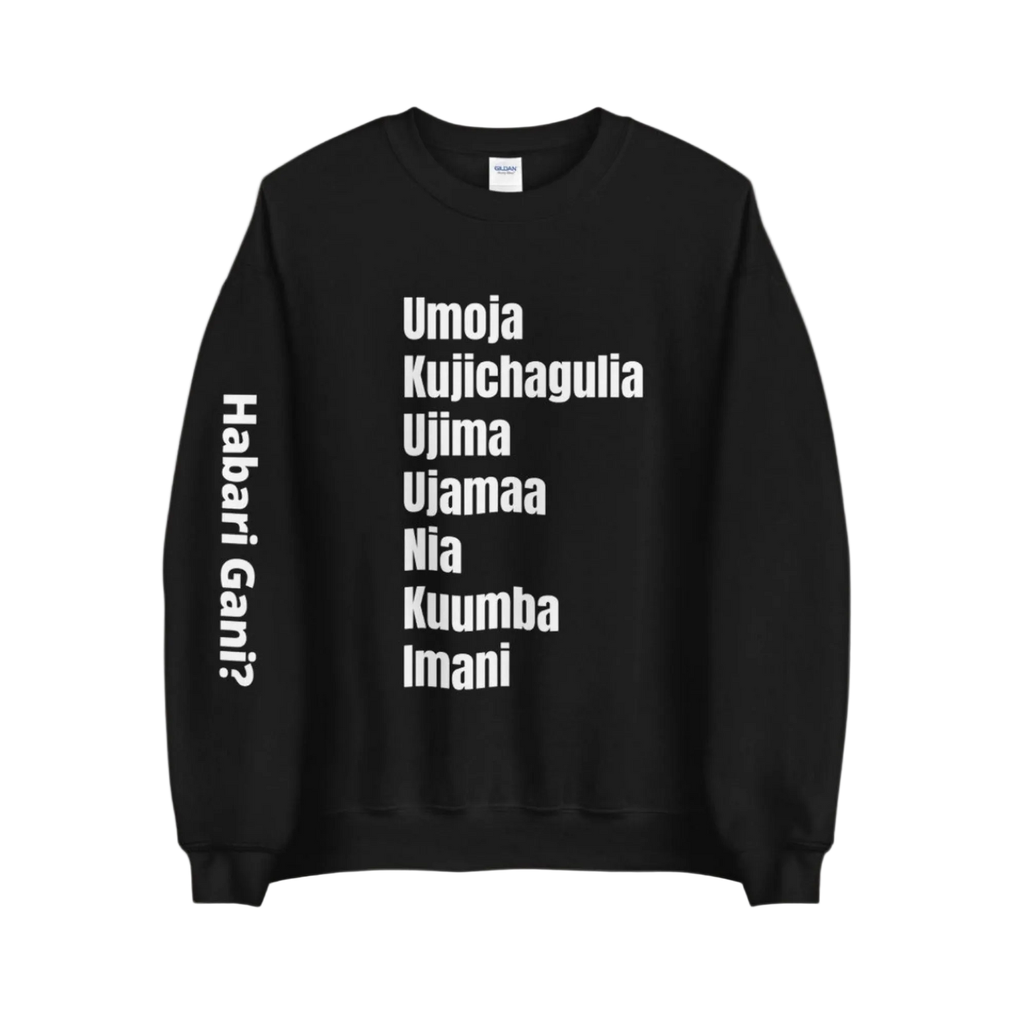 7 Principles Unisex Sweatshirt - Habari Gani? Sleeve