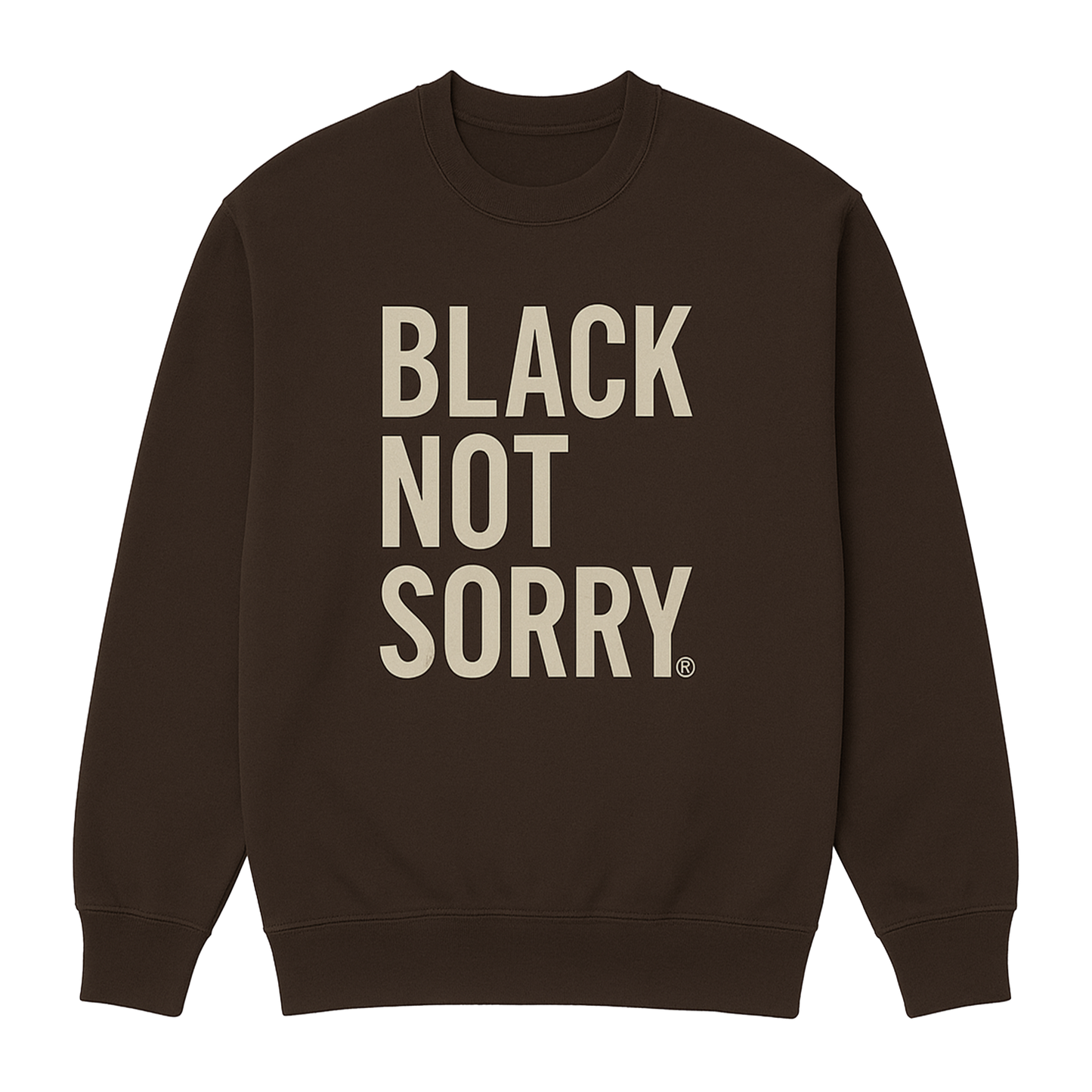 Black Not Sorry Crewneck (Brown)*