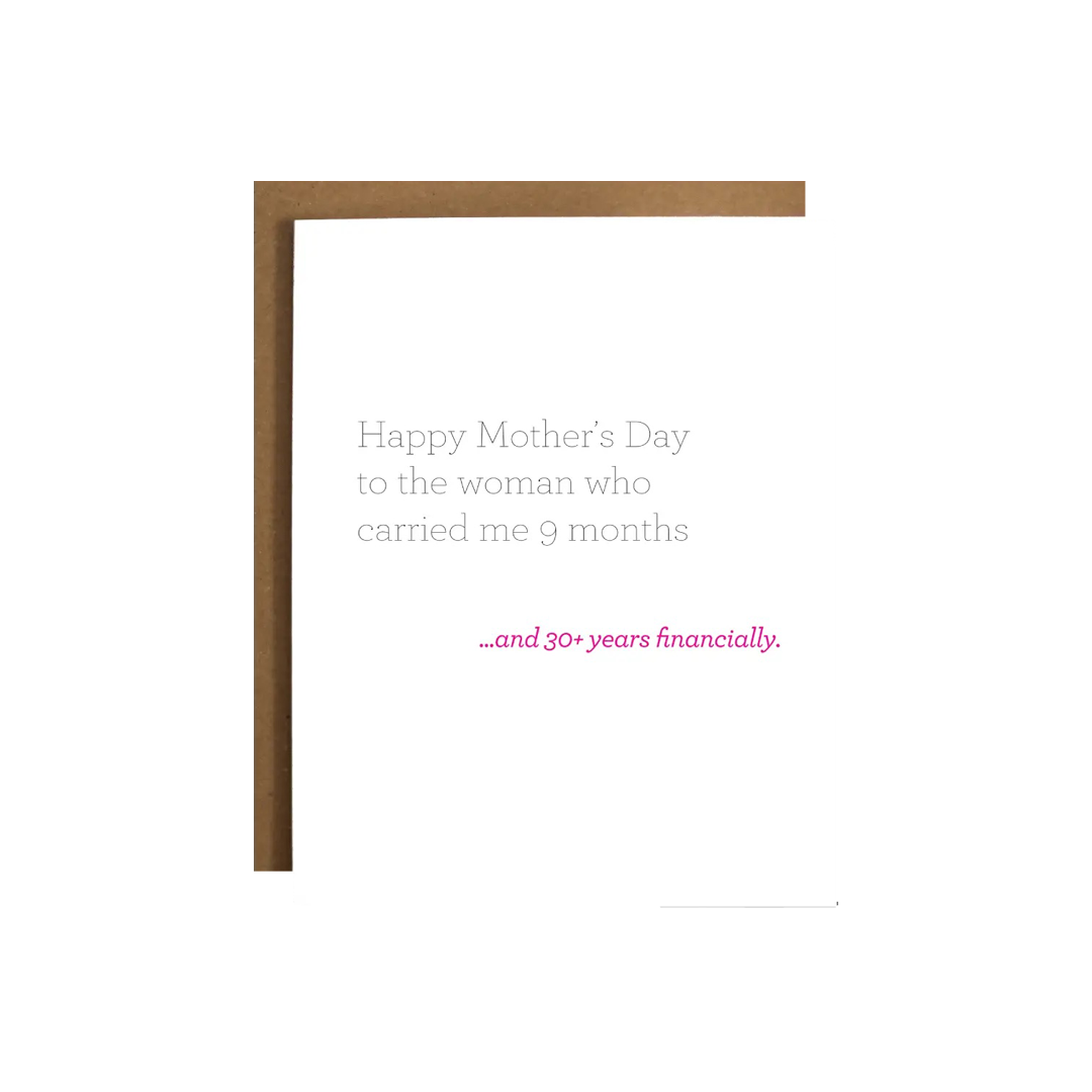 Happy Mother's Day to the woman who carried me Greeting Card