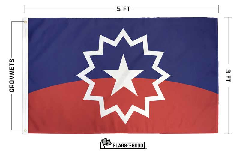 Juneteenth Flag: 3ft x 5ft Single-Sided with Grommets