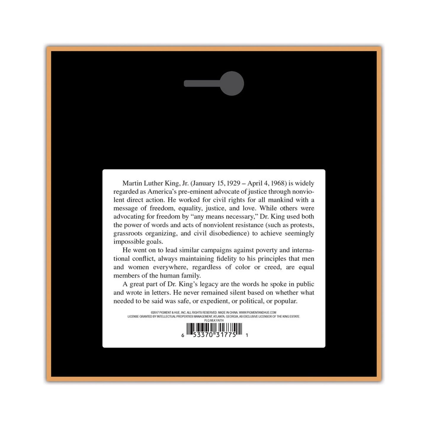 MLK "Great Things" Quote Plaque
