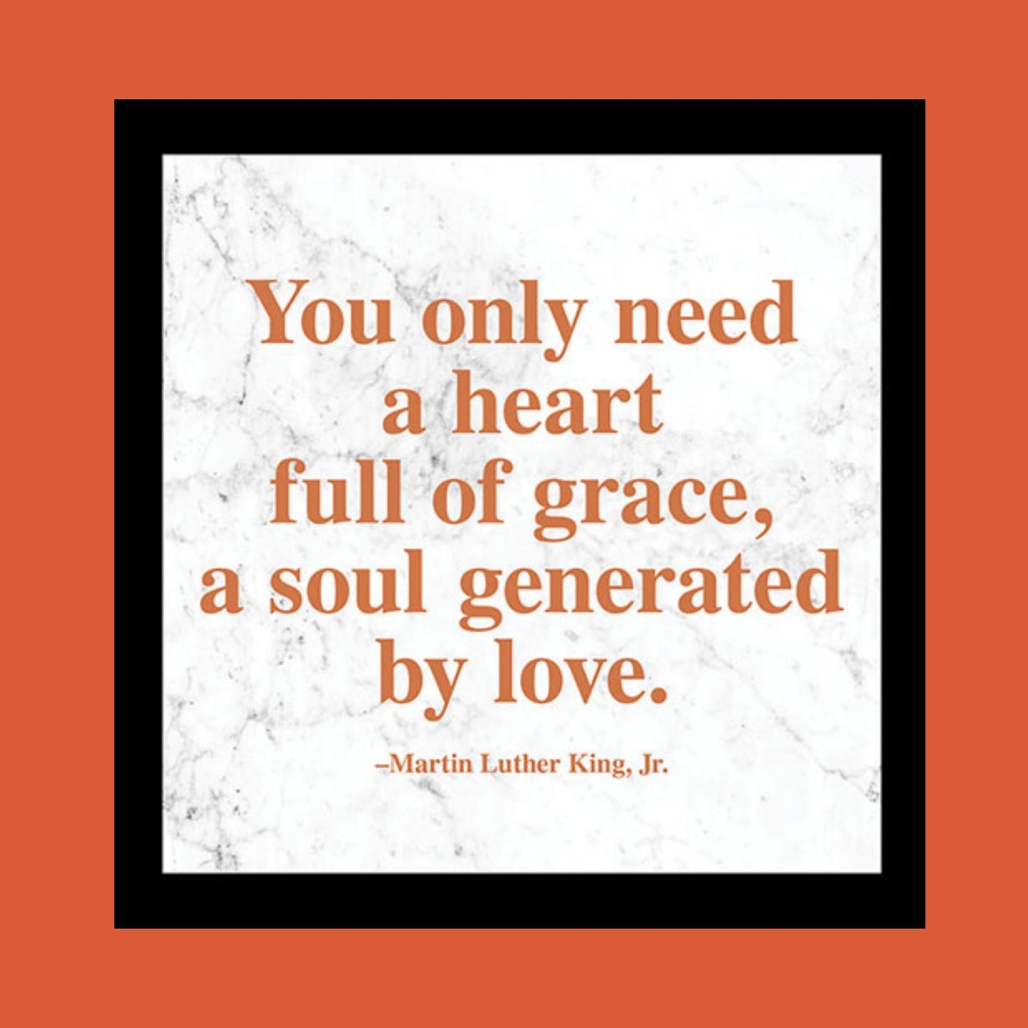 MLK "Heart Full of Grace" Quote Plaque