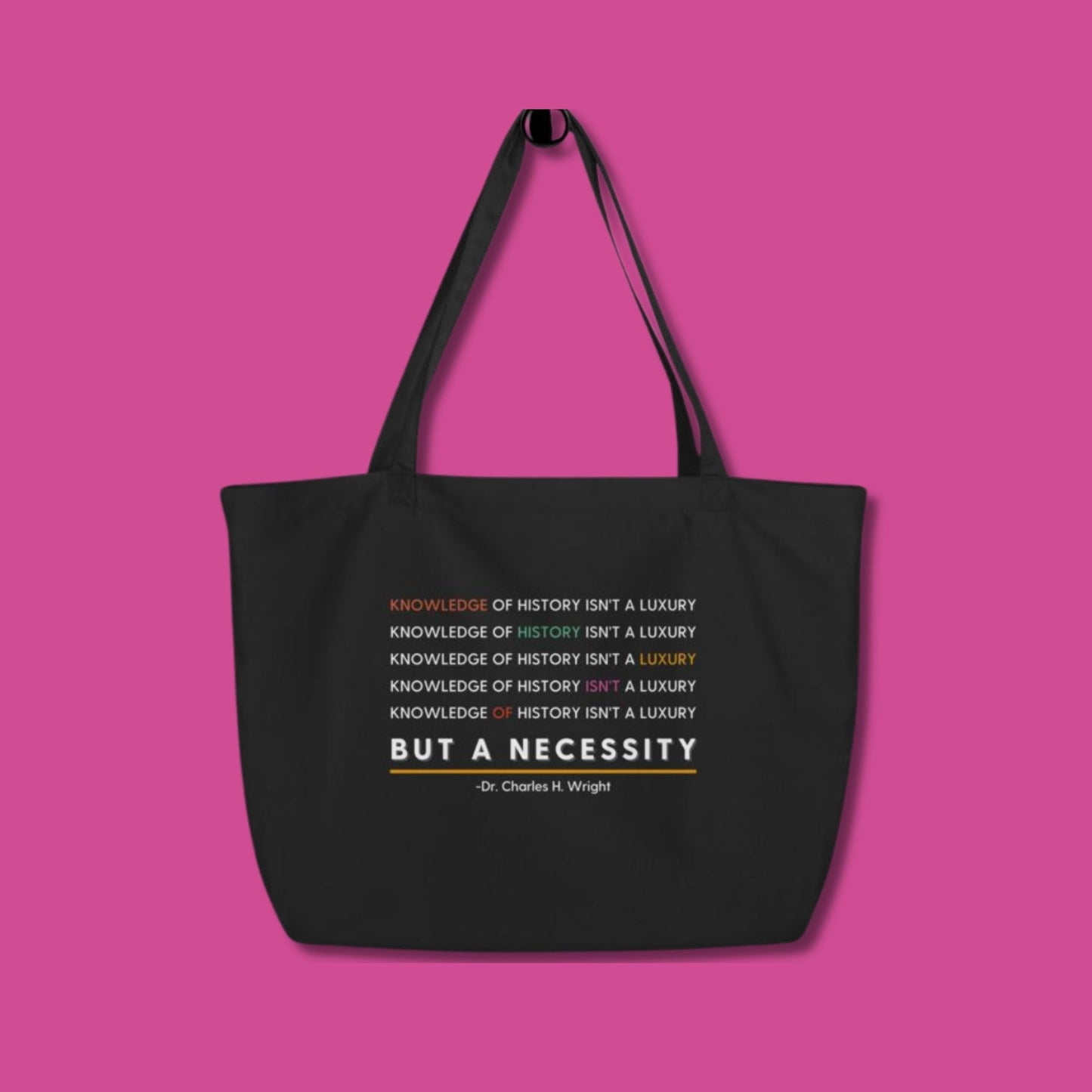 Dr. Charles H. Wright Large organic tote bag