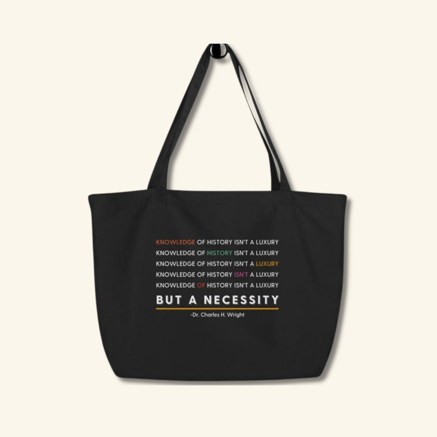 Dr. Charles H. Wright Large organic tote bag