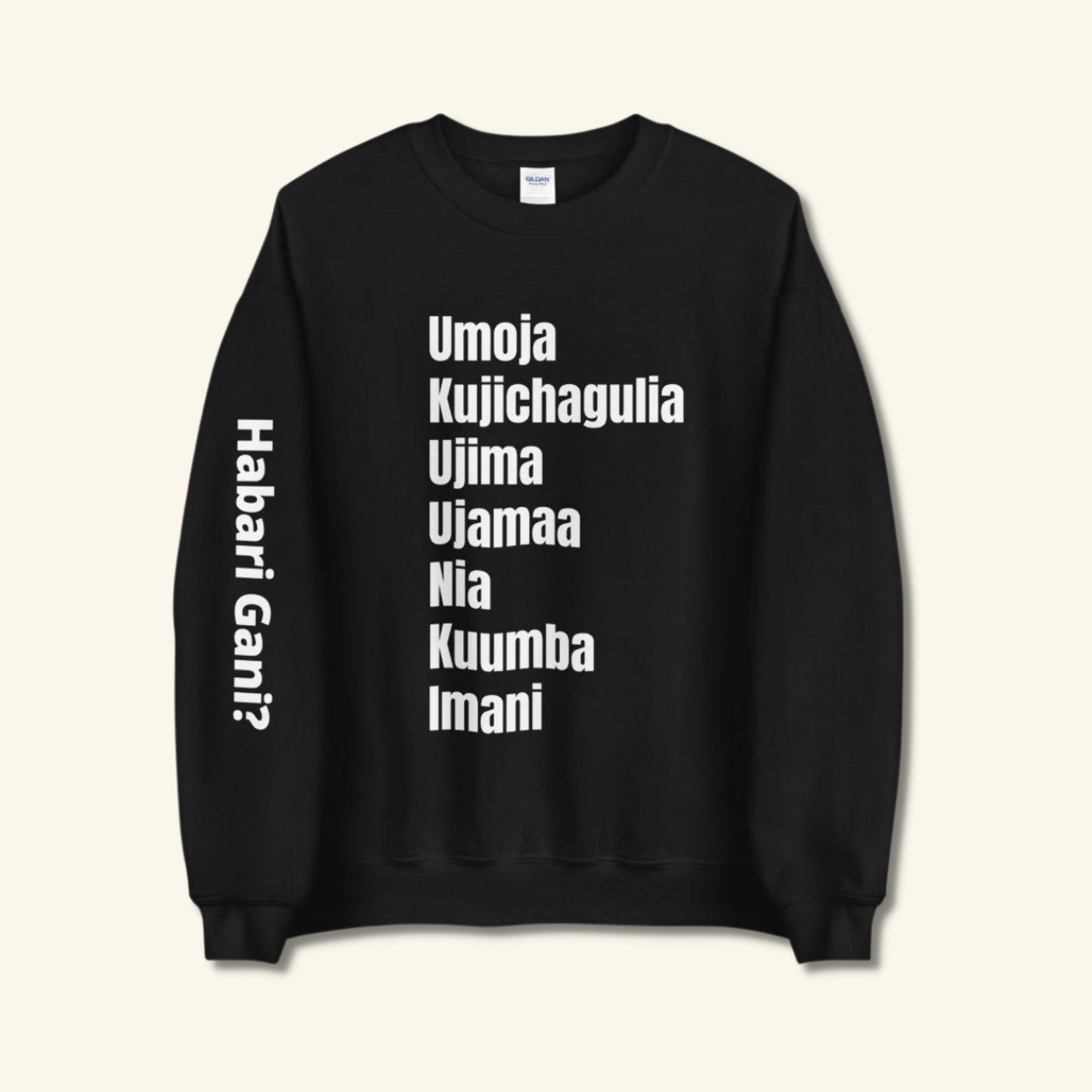 7 Principles Unisex Sweatshirt - Habari Gani? Sleeve
