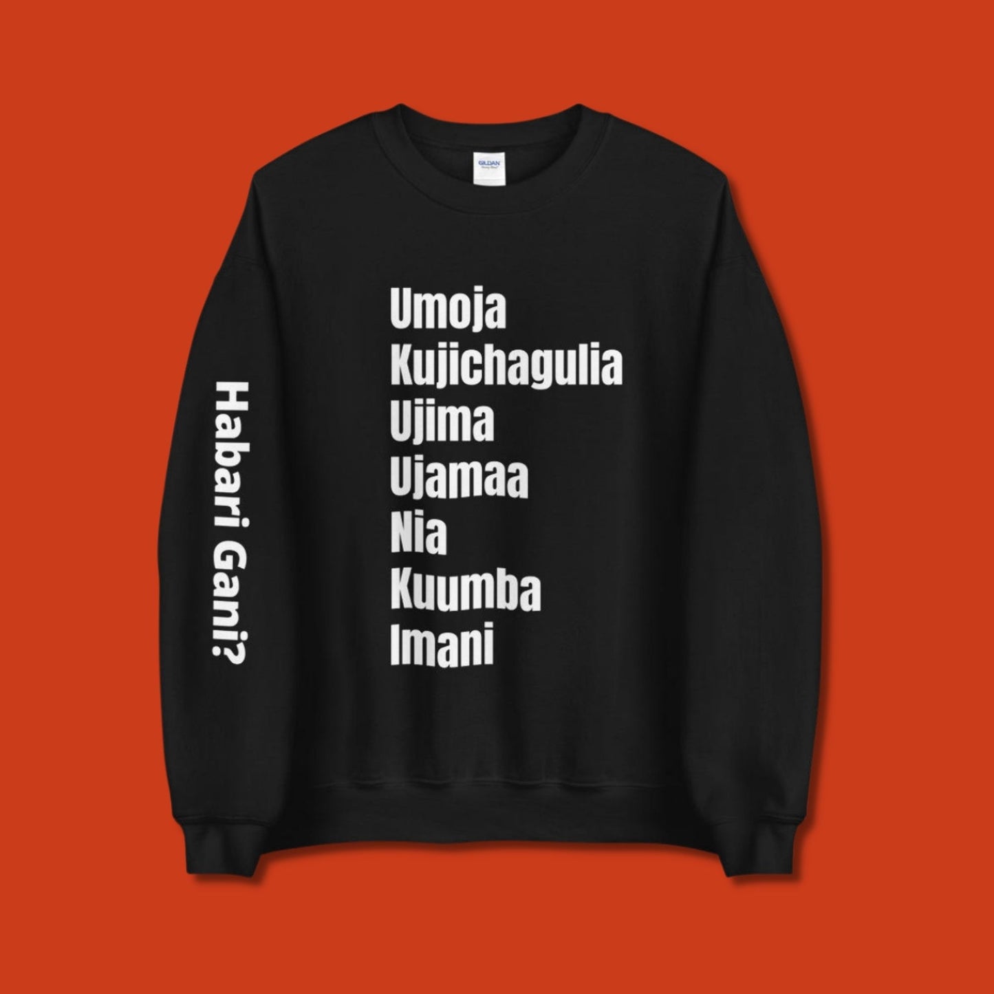 7 Principles Unisex Sweatshirt - Habari Gani? Sleeve