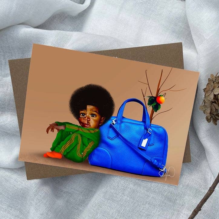 Dafri Studios - Pack Light (Blue) Greeting Card