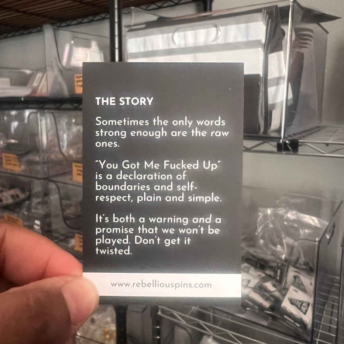 You Got Me F*cked Up Lapel Pin