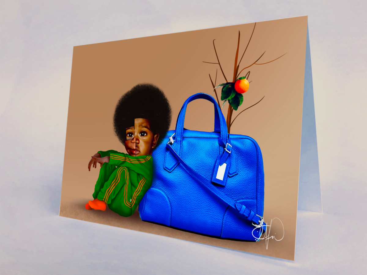 Dafri Studios - Pack Light (Blue) Greeting Card