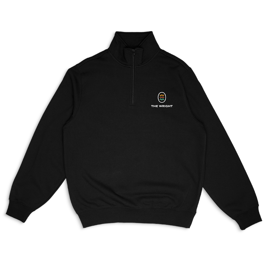 The Wright Logo Quarter Zip (Black)*