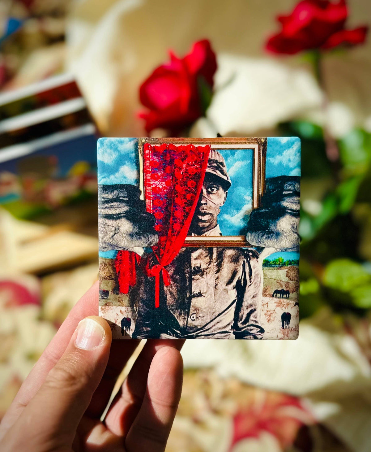 Dafri Studios - Behind the Roses Ceramic Coaster Set (4 designs)