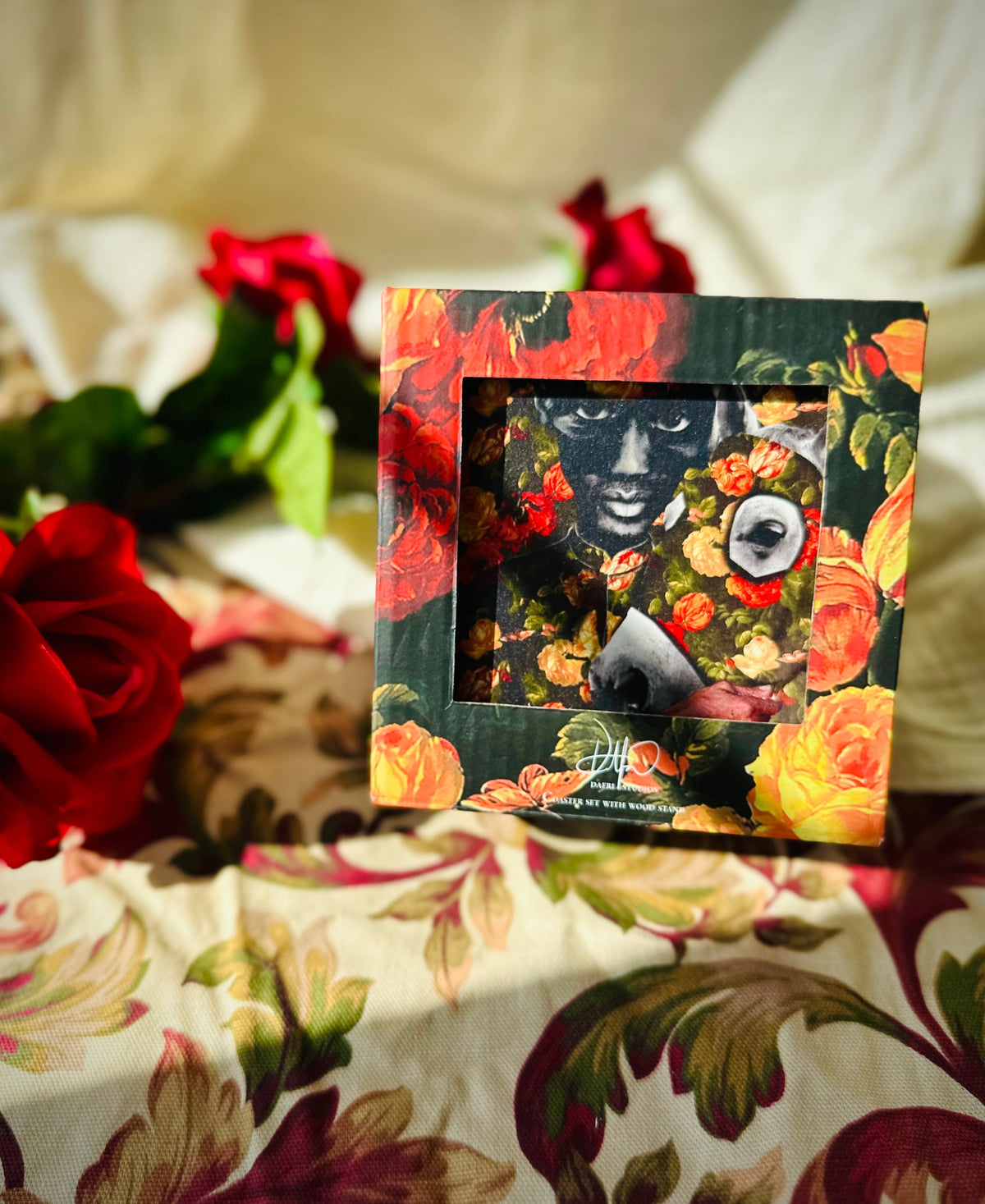 Dafri Studios - Behind the Roses Ceramic Coaster Set (4 designs)