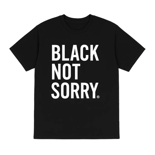 Black Not Sorry Shirt (Black)*