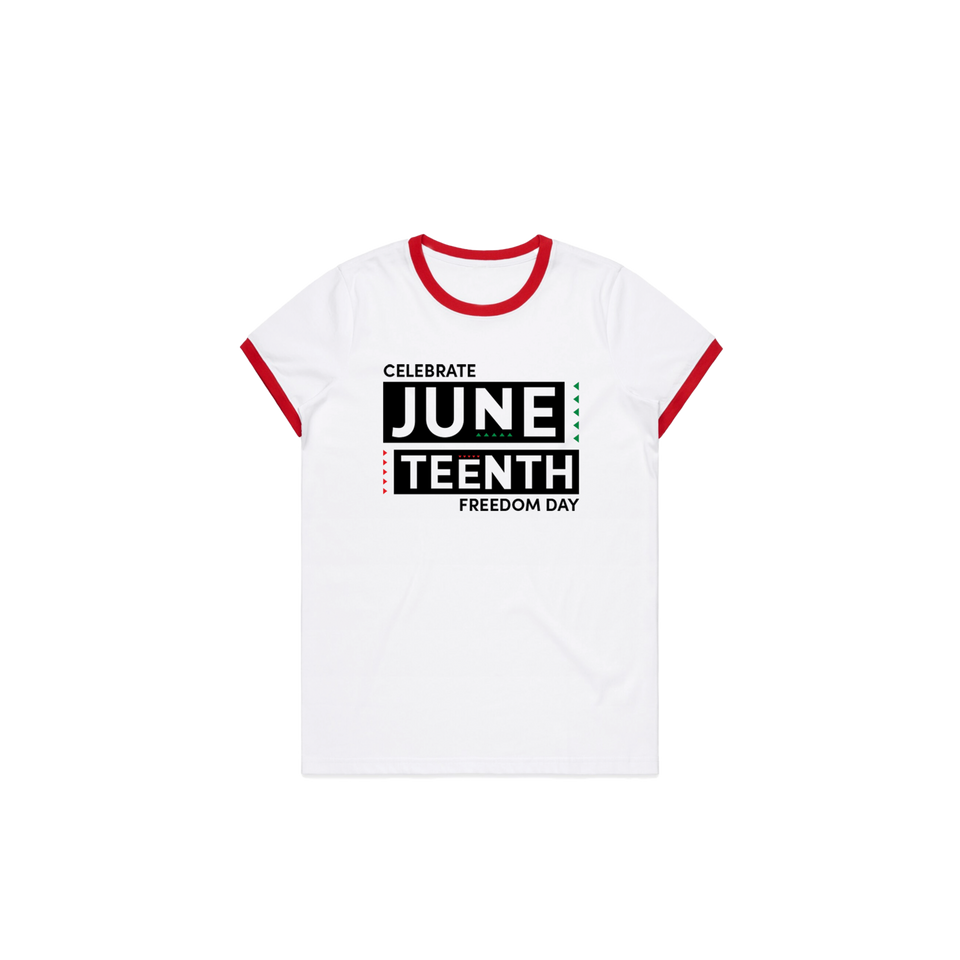 Women's Juneteenth Ringer Tee
