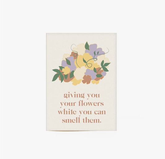 Giving You Flowers Greeting Card