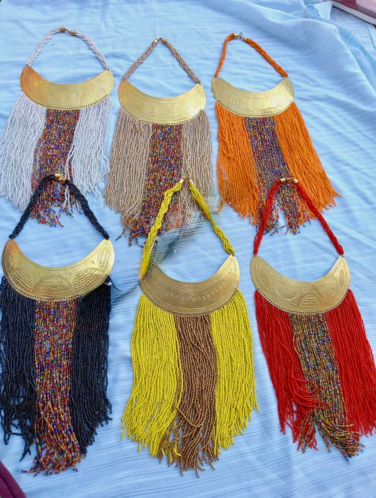 Beaded Masai Necklace, Handmade African Tribal Jewelry