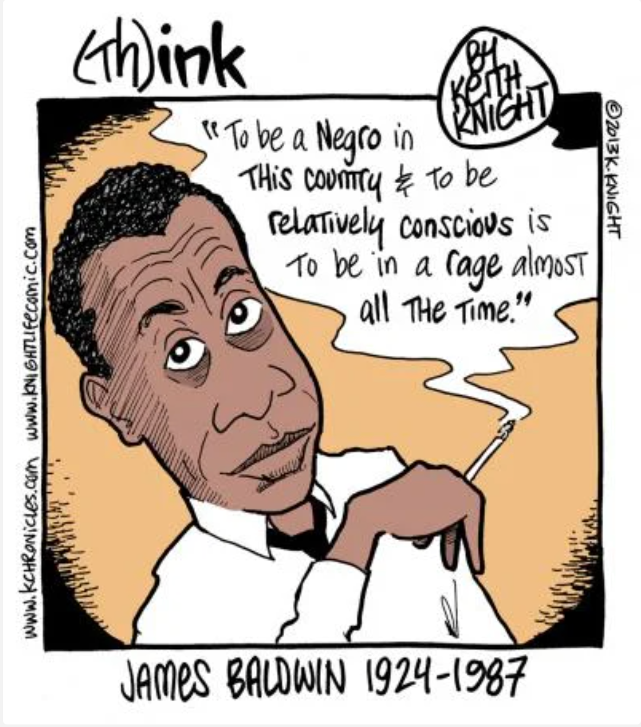 James Baldwin Cartoon Print