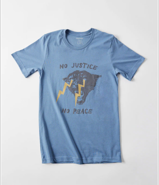 No Justice No Peace T-Shirt (Blue)