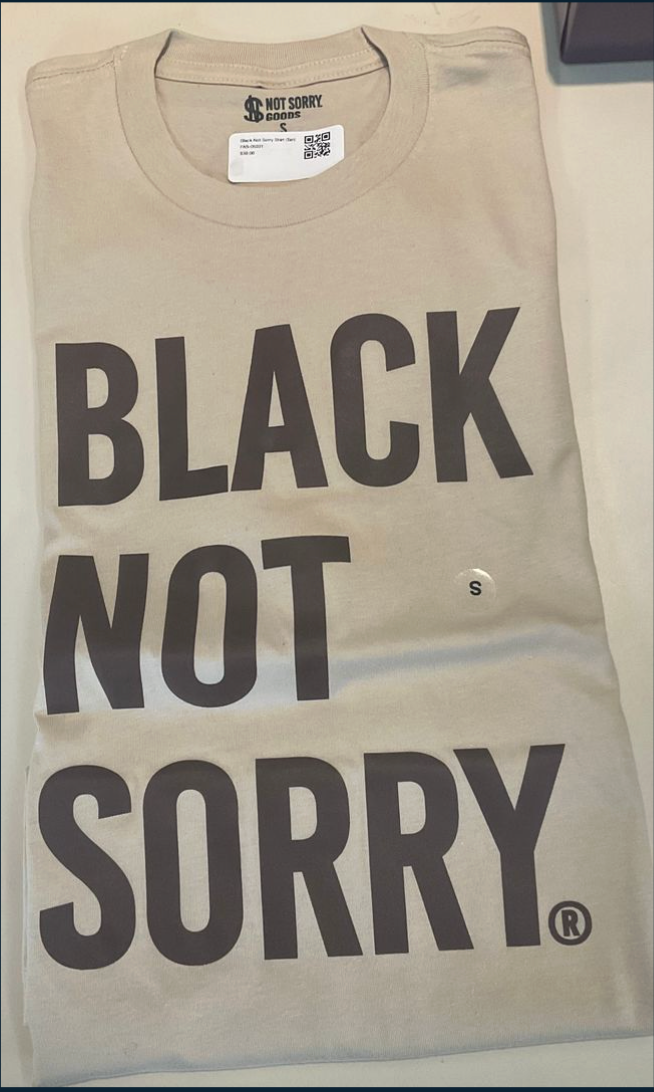 Black Not Sorry T-Shirt (Tan)*