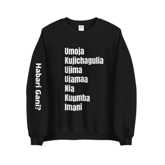 7 Principles Unisex Sweatshirt - Habari Gani? Sleeve