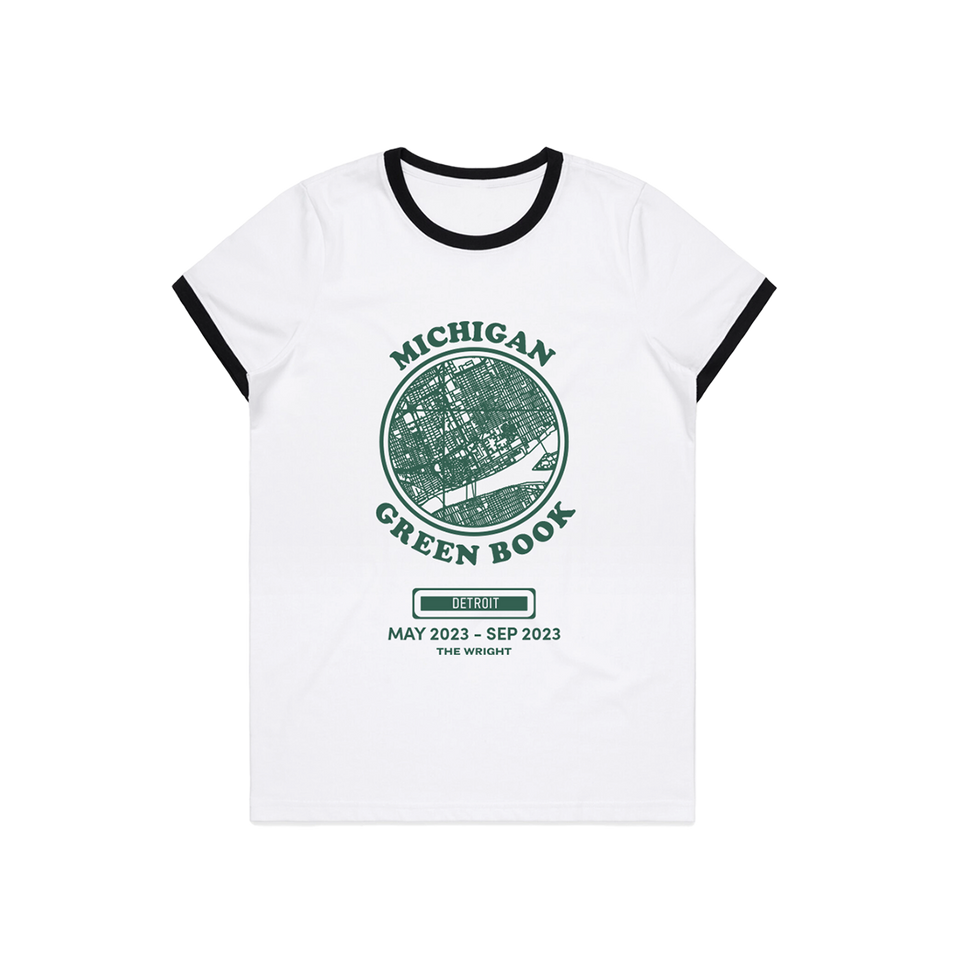Women's Green Book Ringer Tee