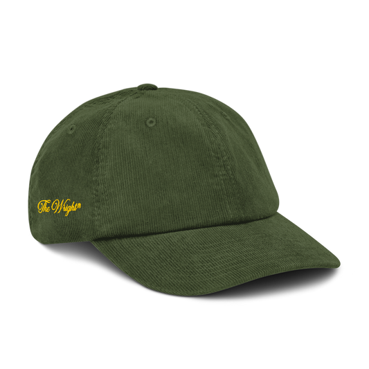 The Wright Embroidered Corduroy Cap - dad hat