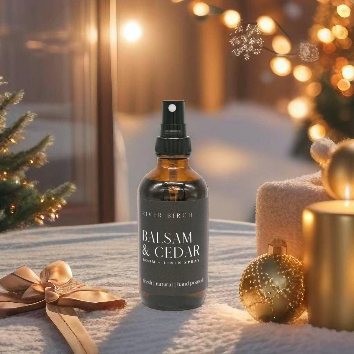 Balsam & Cedar - 4 oz Amber Glass Room + Linen Spray