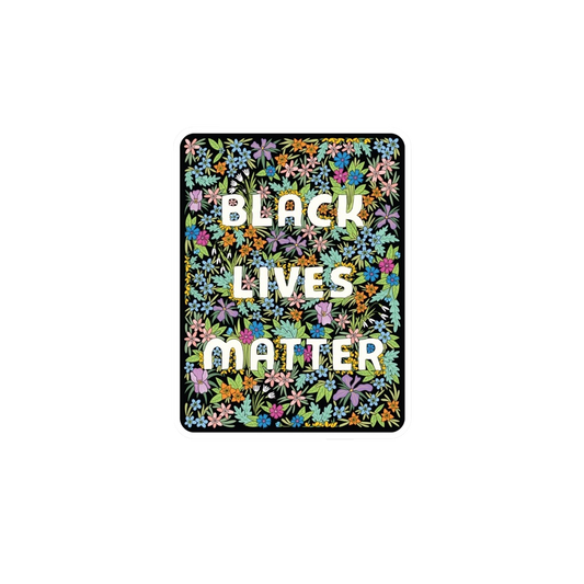 Black Lives Matter Floral Sticker