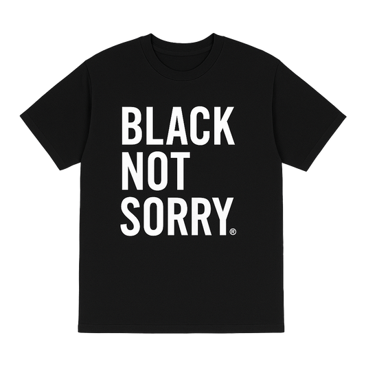 Black Not Sorry Shirt (Black)*