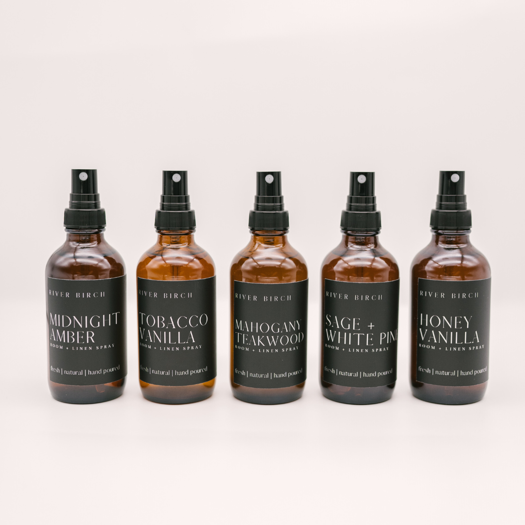 Palo Santo - 4 oz Amber Glass Room + Linen Spray