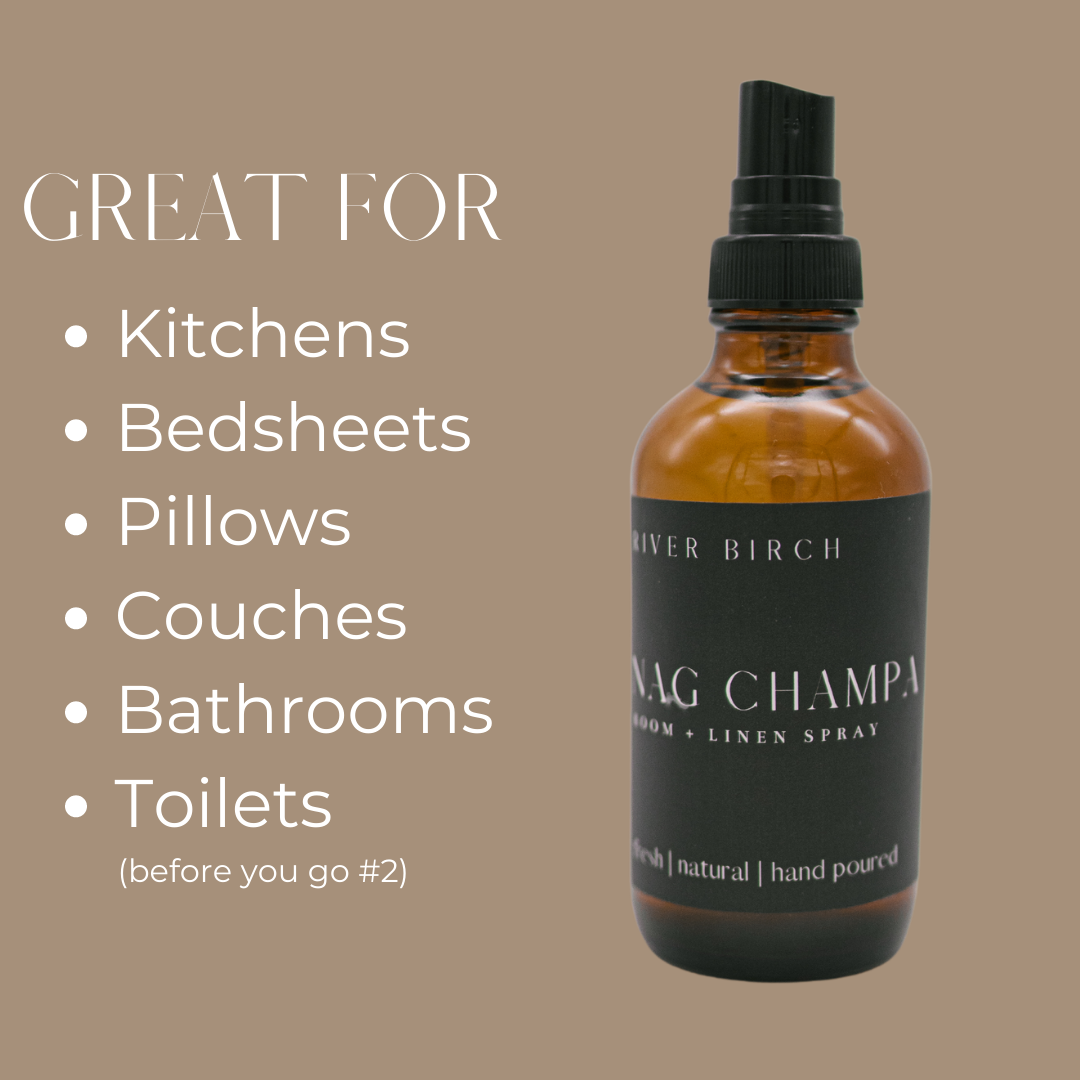 Nag Champa - 4 oz Amber Glass Room + Linen Spray