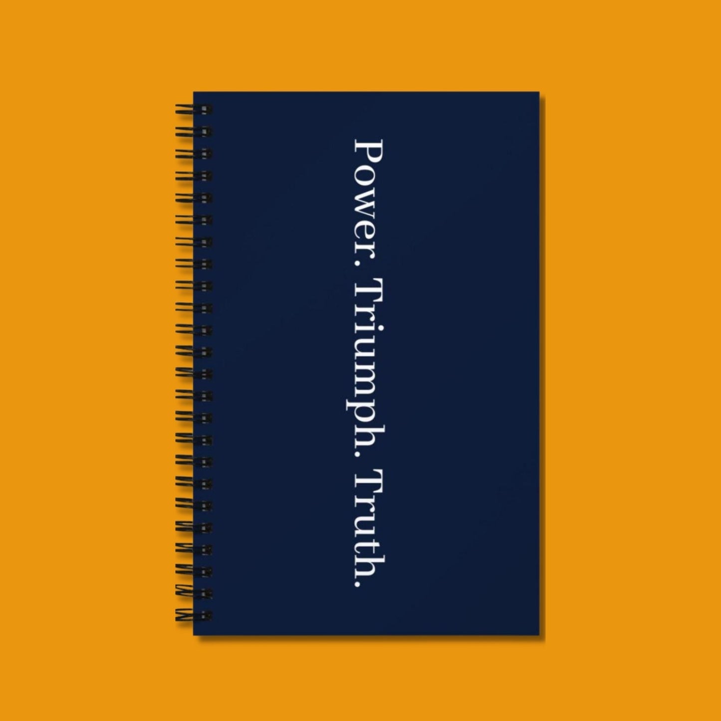 Power. Triumph. Truth. Spiral notebook