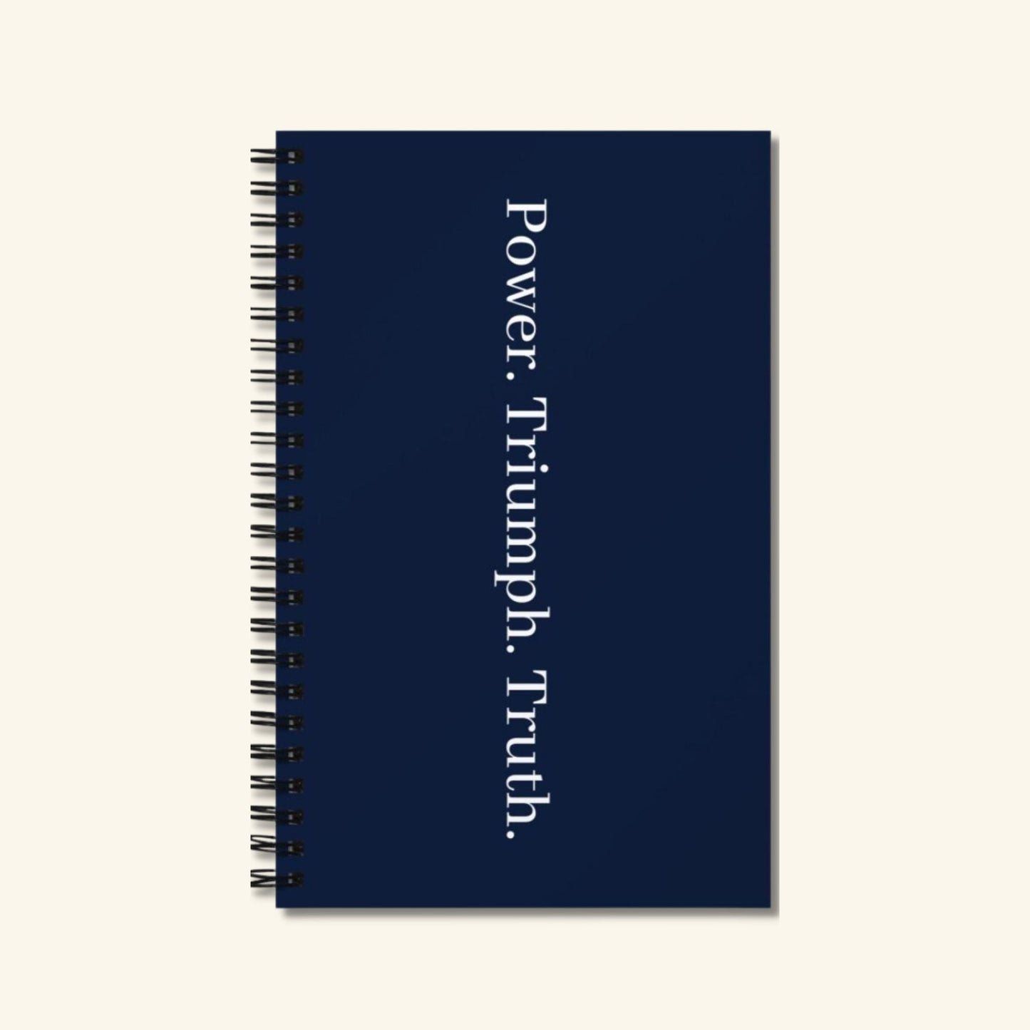 Power. Triumph. Truth. Spiral notebook