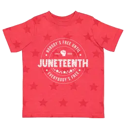 Nobody's Free Until Everybody's Free Juneteenth Shirt Kids (Red)*
