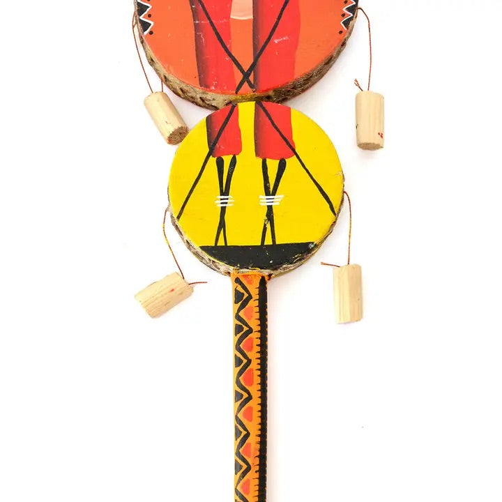 Large Maasai Double Spin Drum
