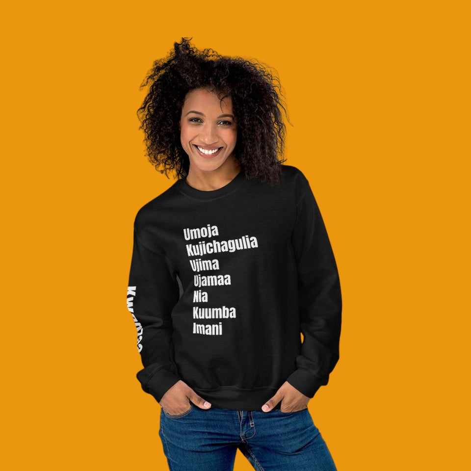 7 Principles Unisex Sweatshirt - Kwanzaa Sleeve