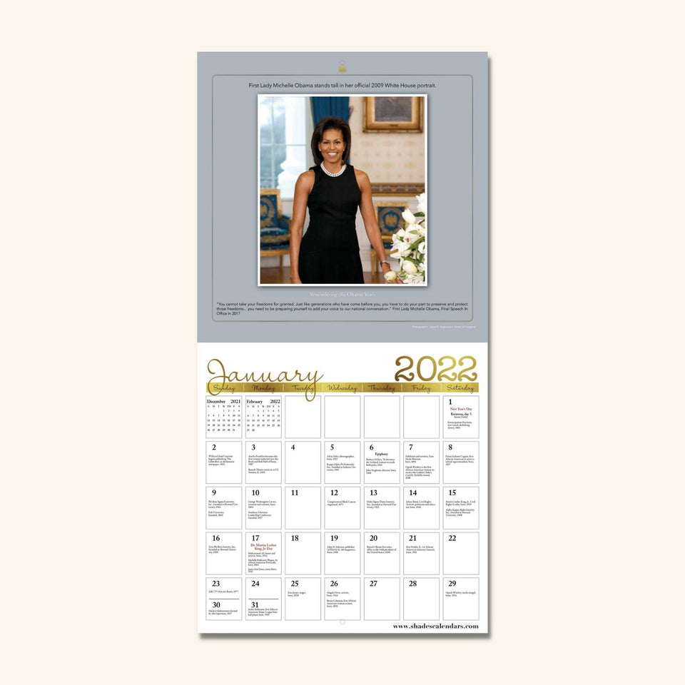 The Obama Years 2022 African American Wall Calendar