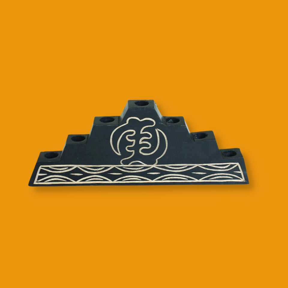 Gye Nyame Pyramid Kwanzaa Kinara